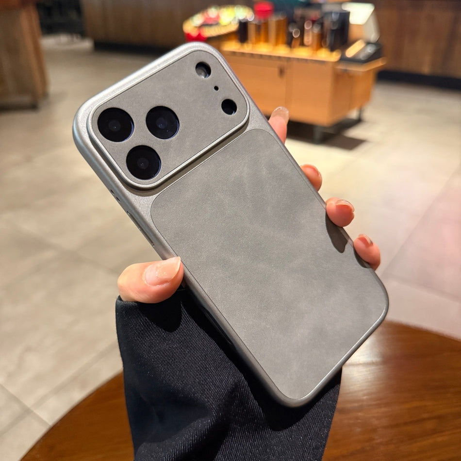 STOCK-iPhone 17 Pro Max Leather Pattern Anti-Stain Case