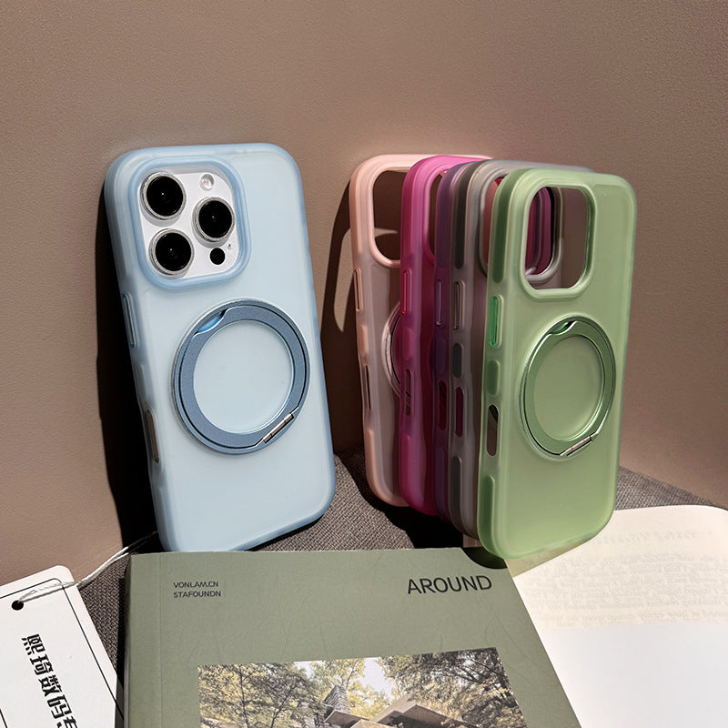 iPhone 16 Pro Max Transparent Magnetic Stand Case