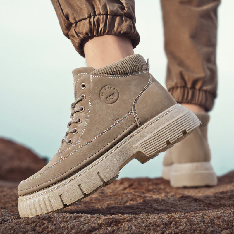 Men’s High-Top Martin Boots – Outdoor Casual Work Shoes