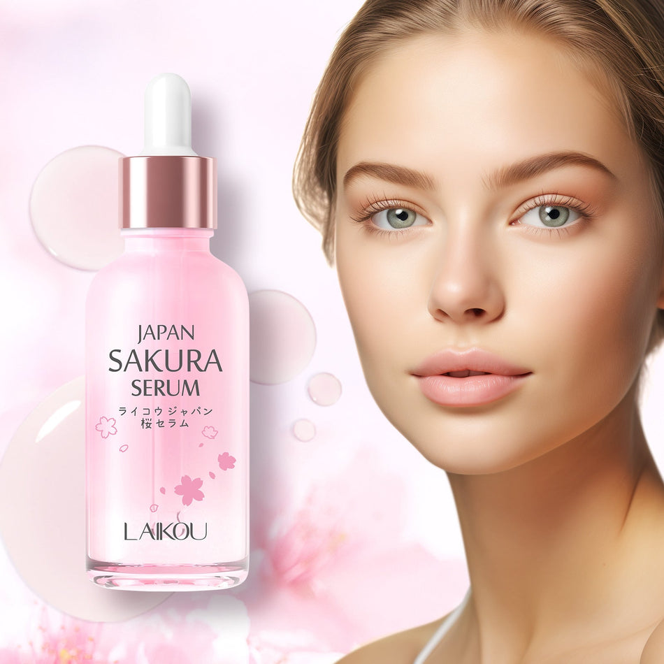 LAIKOU Cherry Blossom Essence 30ml | Pink Glow Moisturizer