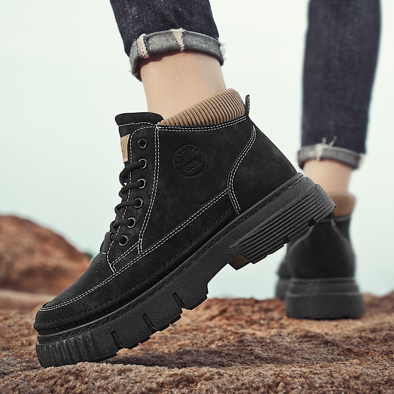 Men’s High-Top Martin Boots – Outdoor Casual Work Shoes