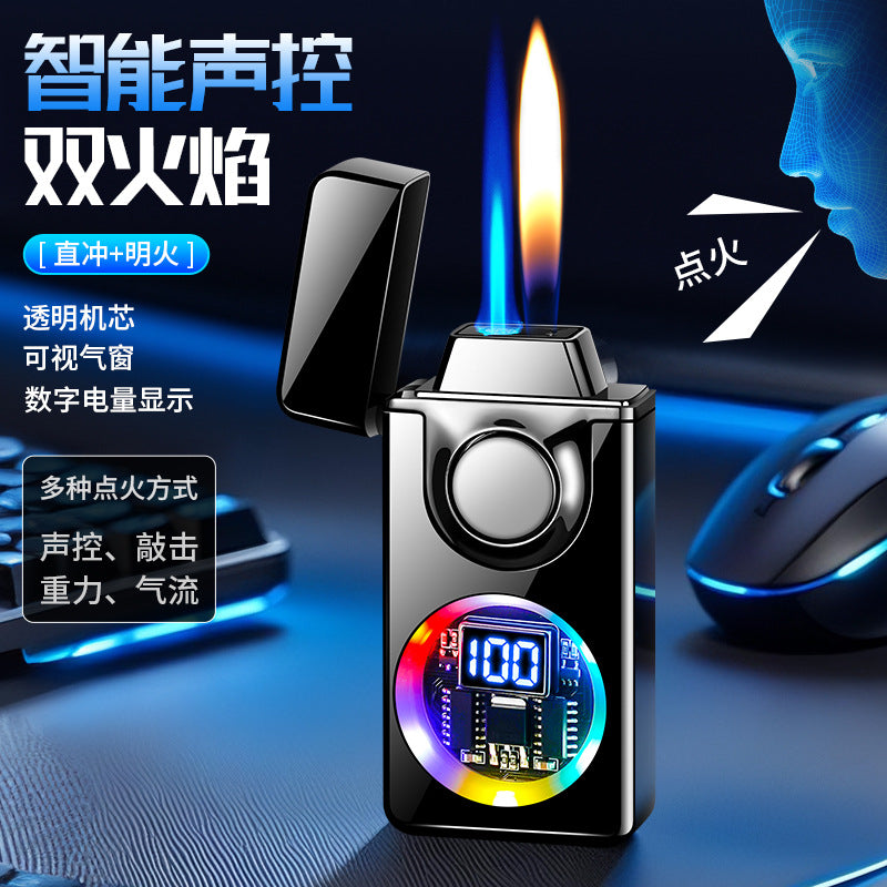 Voice-Activated Double Flame Lighter 2026