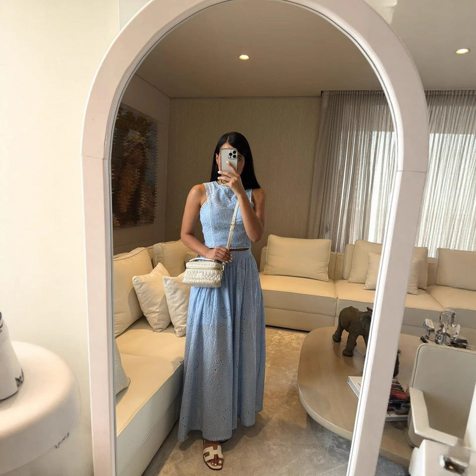 2026 Vest Lace Skirt Suit - INS Vacation Loose Casual Two-Piece