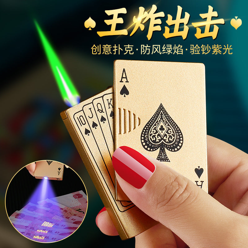 Poker Green Flame Windproof Lighter 0029 2026
