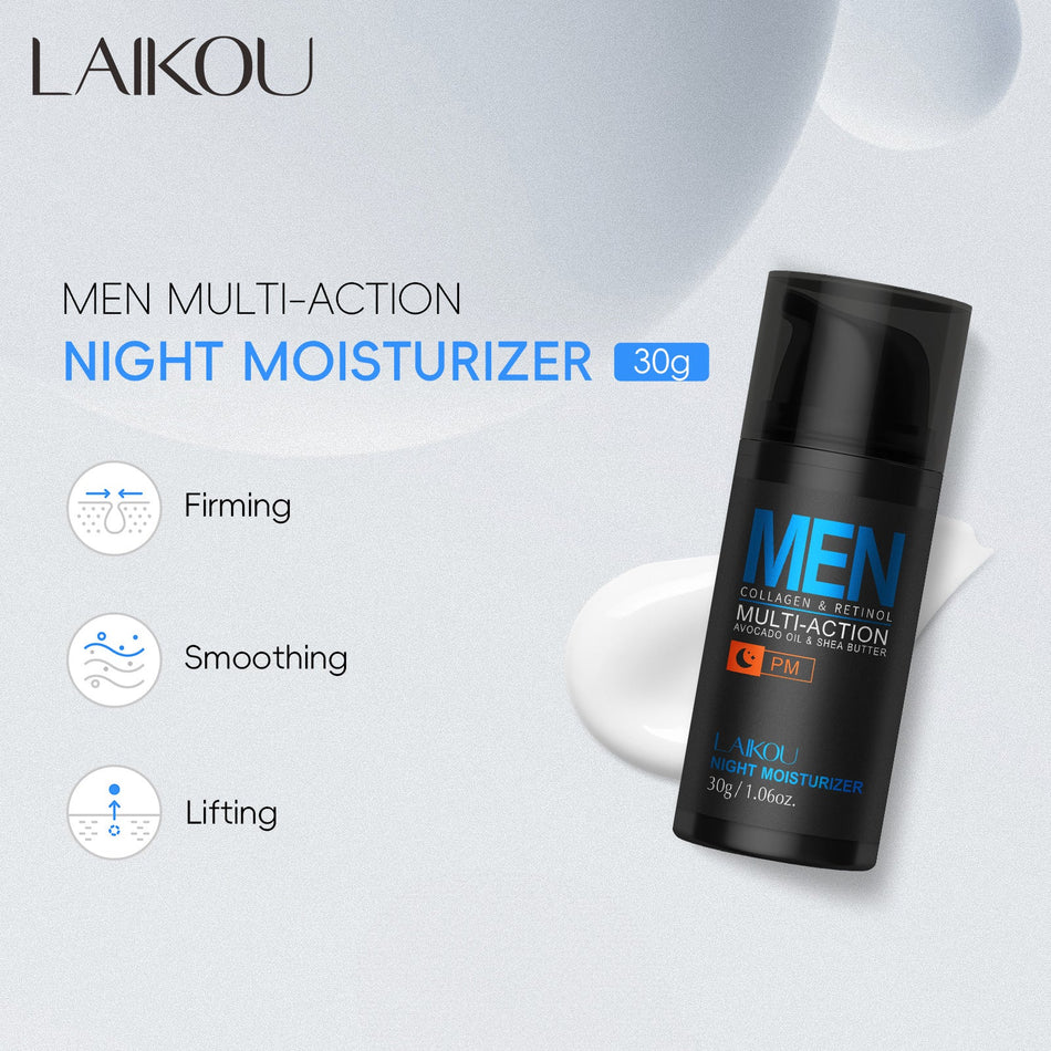 LAIKOU Men’s Multi-Effect Night Cream | 30g Repair Cream