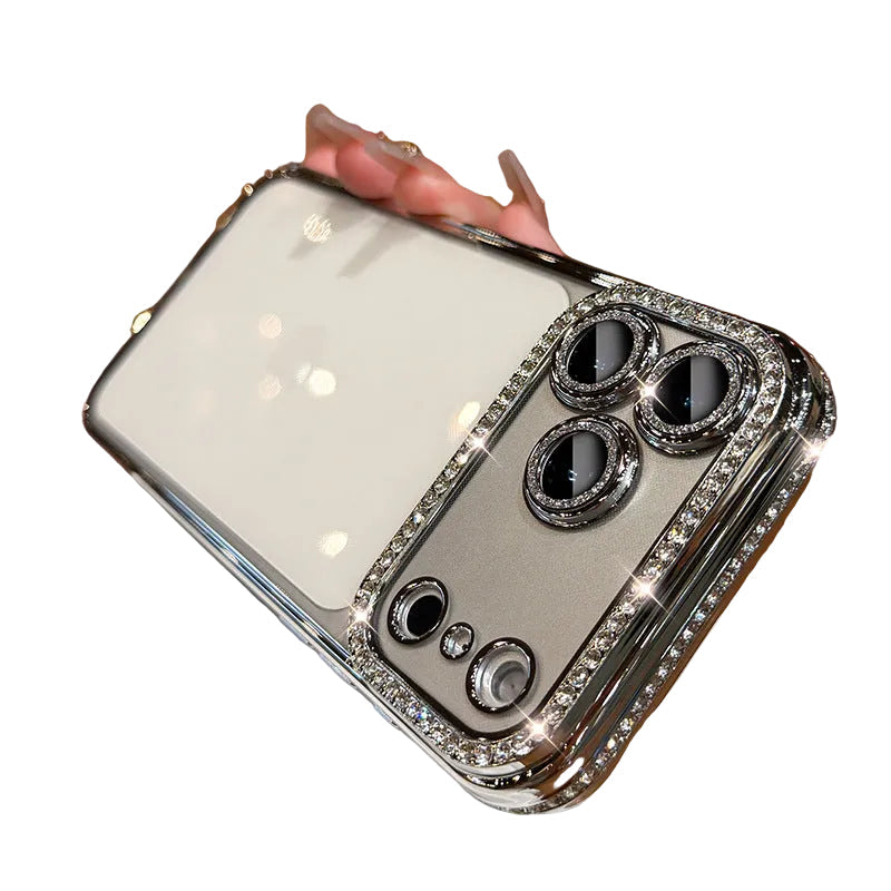 iPhone 17 Pro Max Glitter Diamond Transparent Case