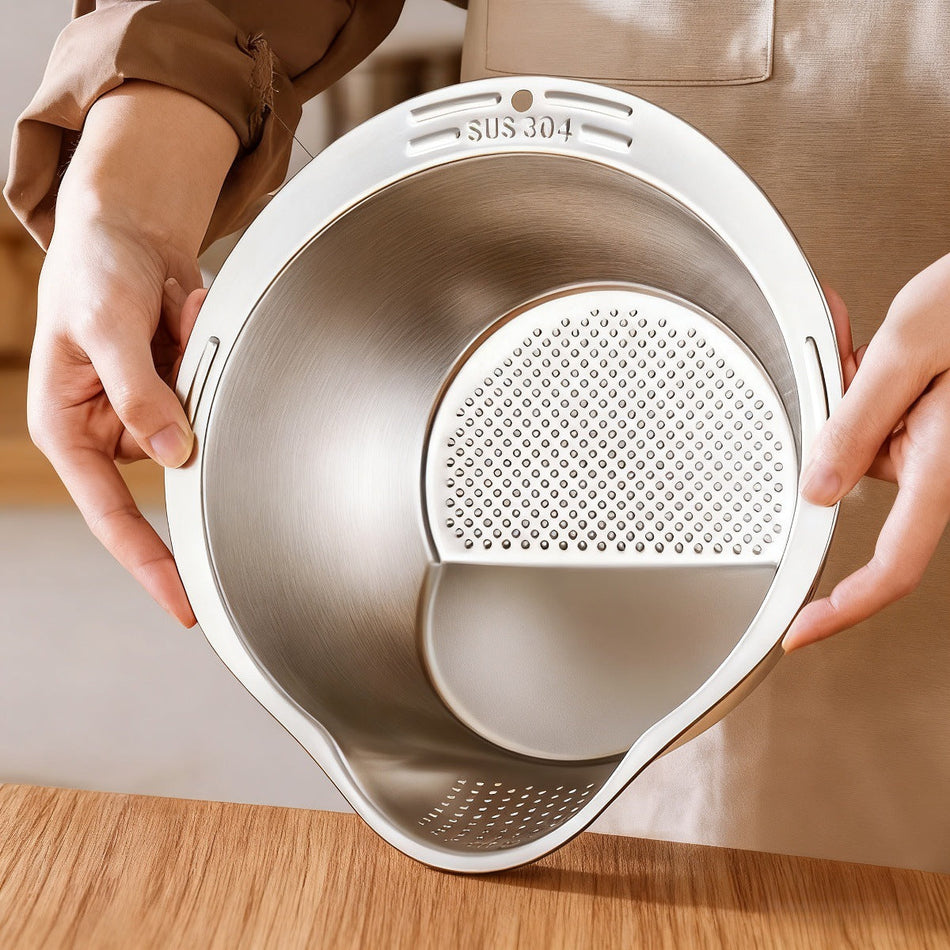 304 Stainless Steel Sink Drain Basket Fruit Vegetable Washing