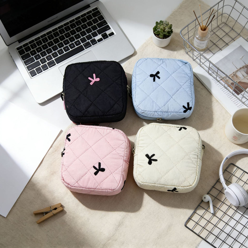 Cute Heart Bow Mini Sanitary Napkin Bag 2026