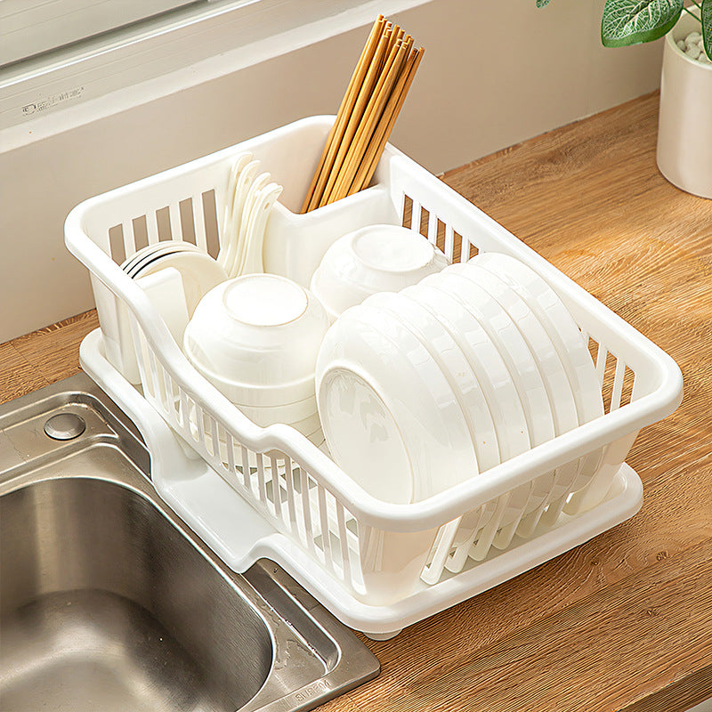 Kitchen Dish Rack Draining Tableware Storage Countertop Cupboard