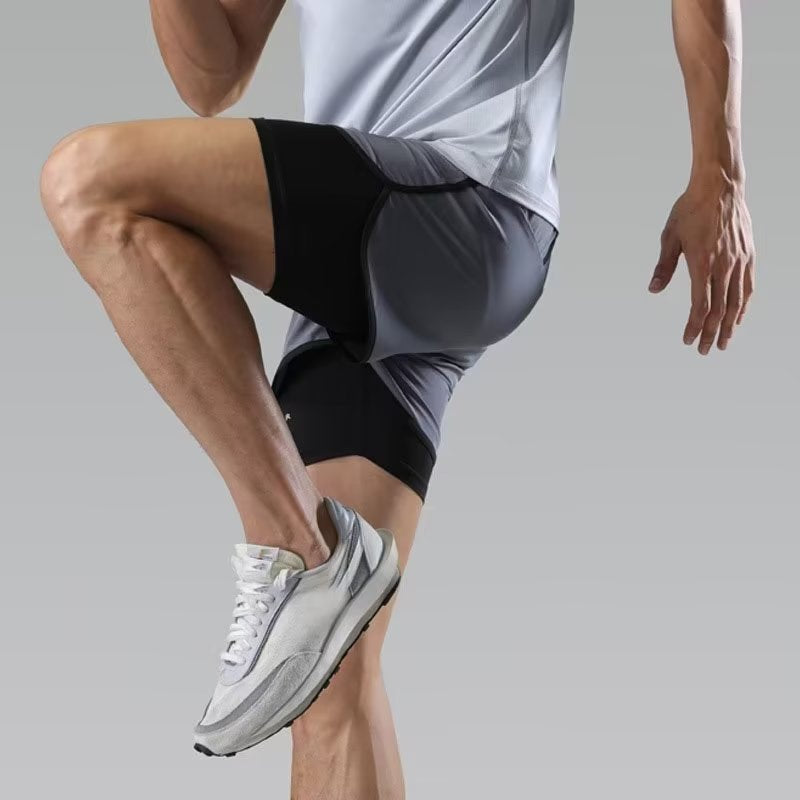 Men’s Double-Layer Running Shorts – Sports & Marathon
