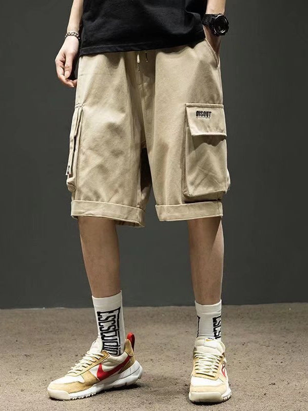Men’s Japanese Style Cotton Cargo Shorts – Summer Loose Fit