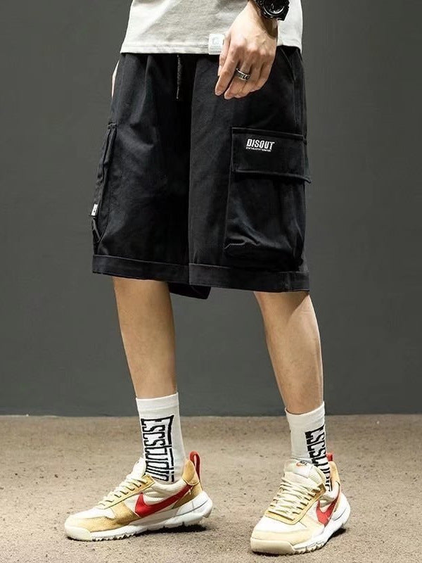 Men’s Japanese Style Cotton Cargo Shorts – Summer Loose Fit