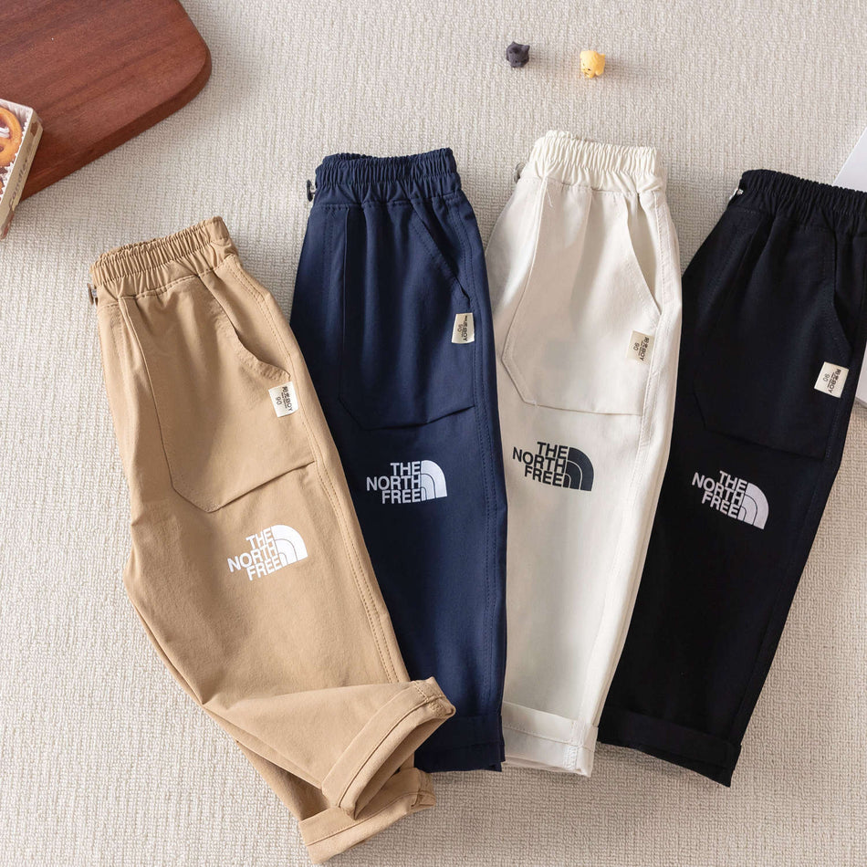 Kids Cotton Pocket Straight Pants Autumn 2026