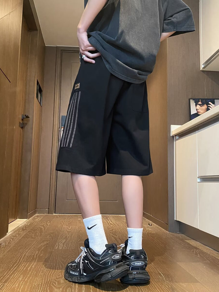 Men’s Retro Striped Loose Summer Sports Shorts