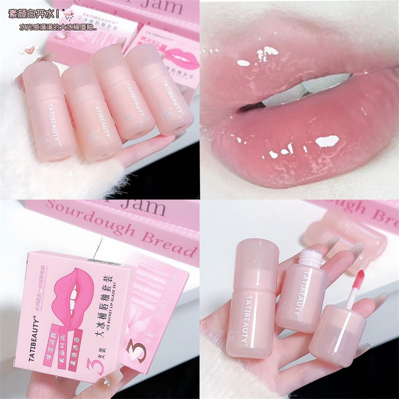 Gemini said Tatibeauty Big Ice Bucket Lip Glaze Set – Mirror