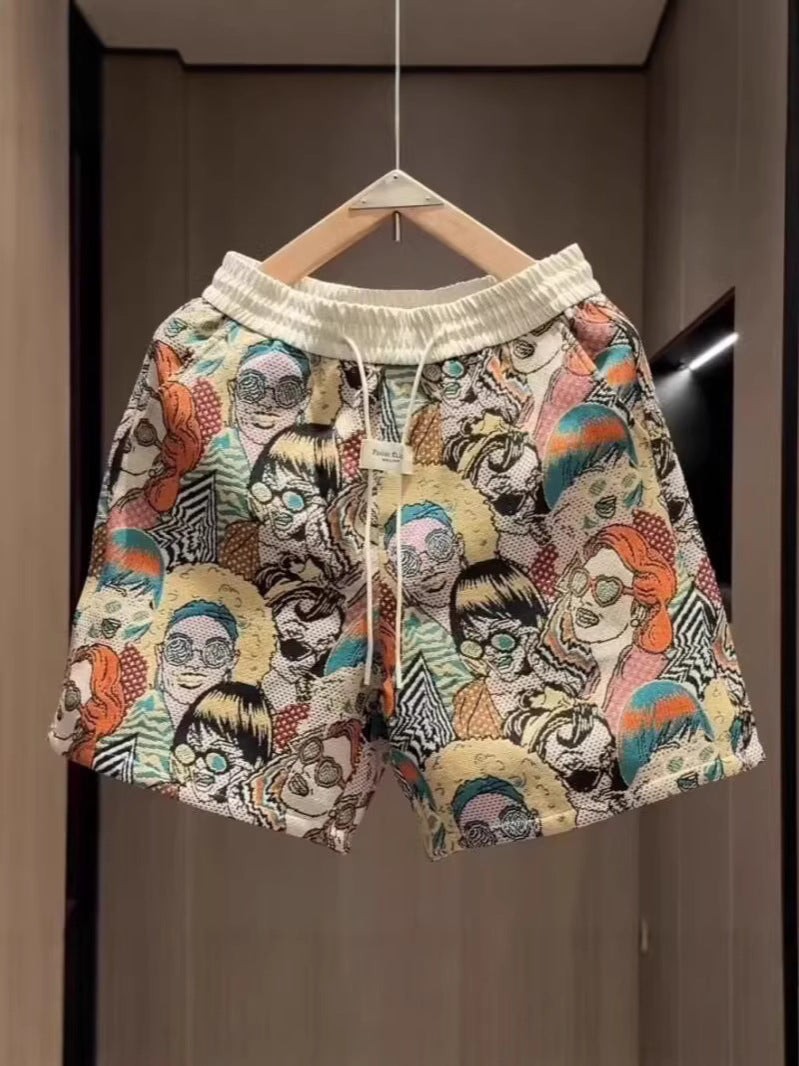 Men’s Retro Printed Summer Casual Shorts