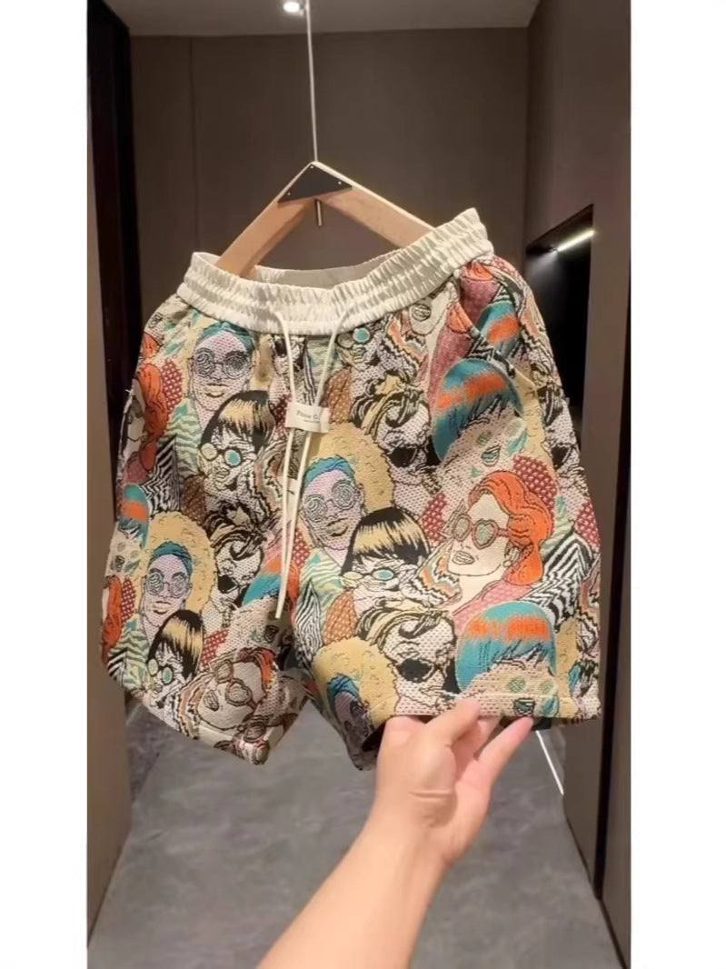Men’s Retro Printed Summer Casual Shorts