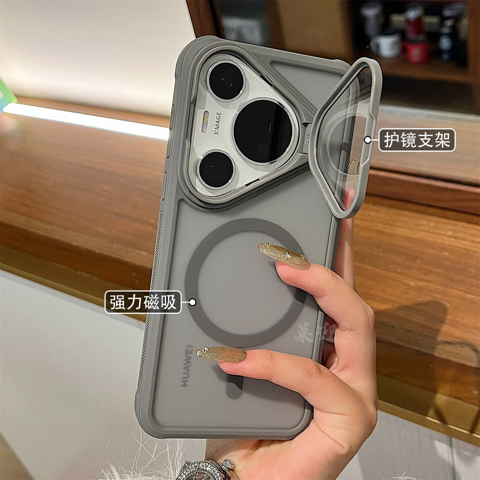 Huawei Pura 70 Pro Case with Lens Film & Stand