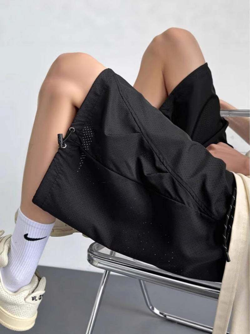 Men’s Grey Quick-Dry Summer Casual Shorts
