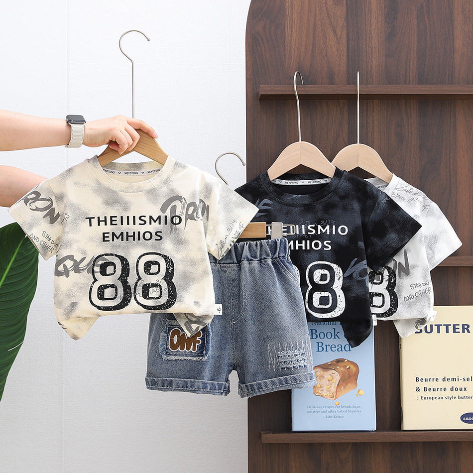 Boys 2026 Summer Denim 2-Piece Set