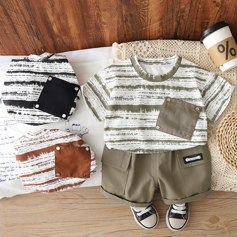 Boys 2026 Striped Long Sleeve 2-Piece Set