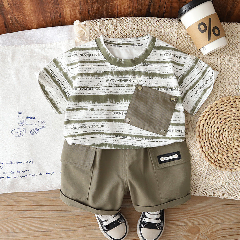 Boys 2026 Striped Long Sleeve 2-Piece Set
