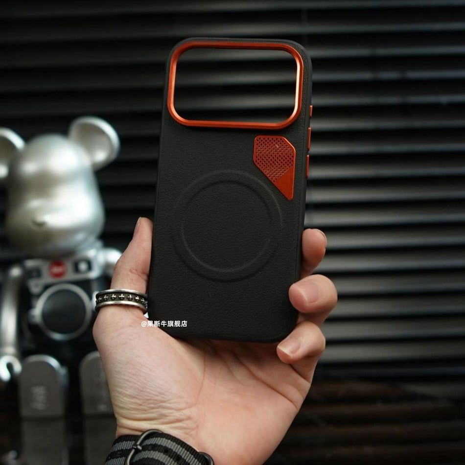 iPhone 17 Pro Max Gold Armor Magnetic Cooling Case