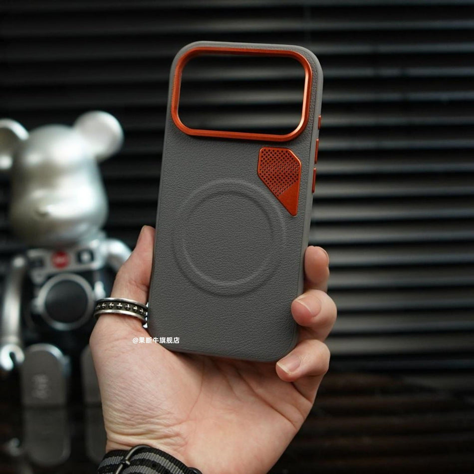iPhone 17 Pro Max Gold Armor Magnetic Cooling Case