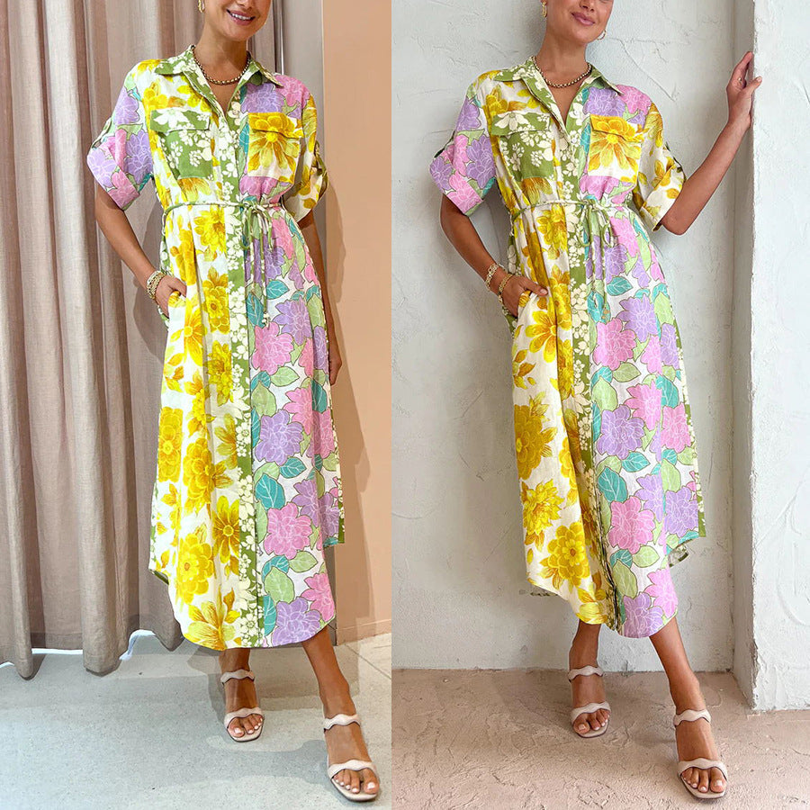 Lace-Up Pocket Vacation Dress - Breezy 2026 Summer Wear Nepal