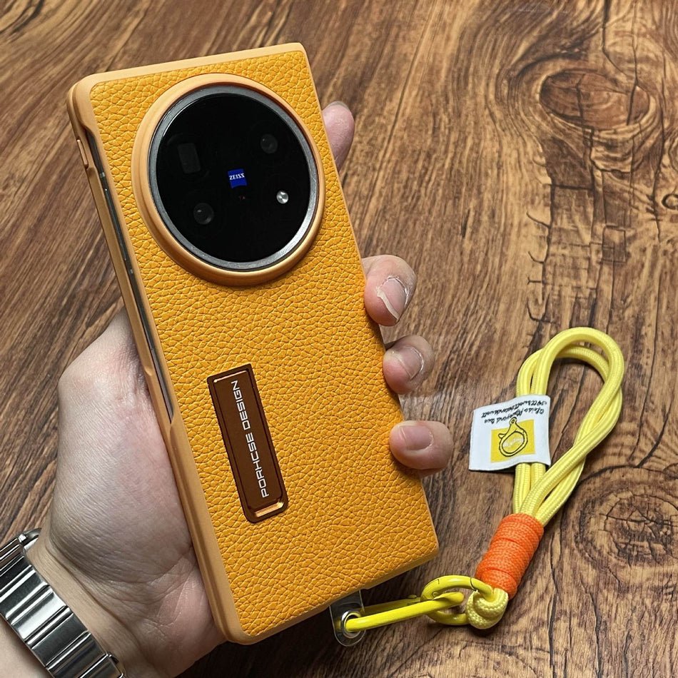 Vivo X Fold Leather Pattern Case with Stand & Lanyard