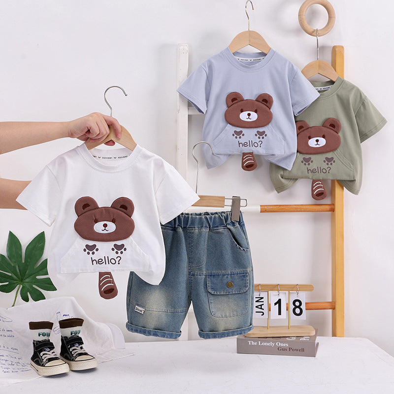Boys 2026 Summer Cartoon 2-Piece Suit