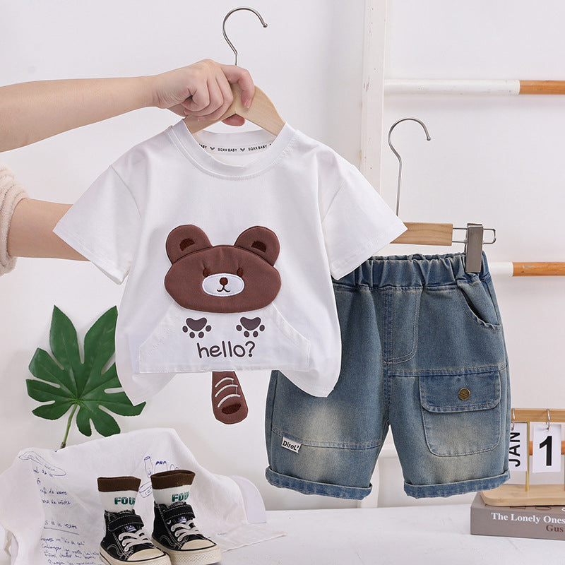 Boys 2026 Summer Cartoon 2-Piece Suit