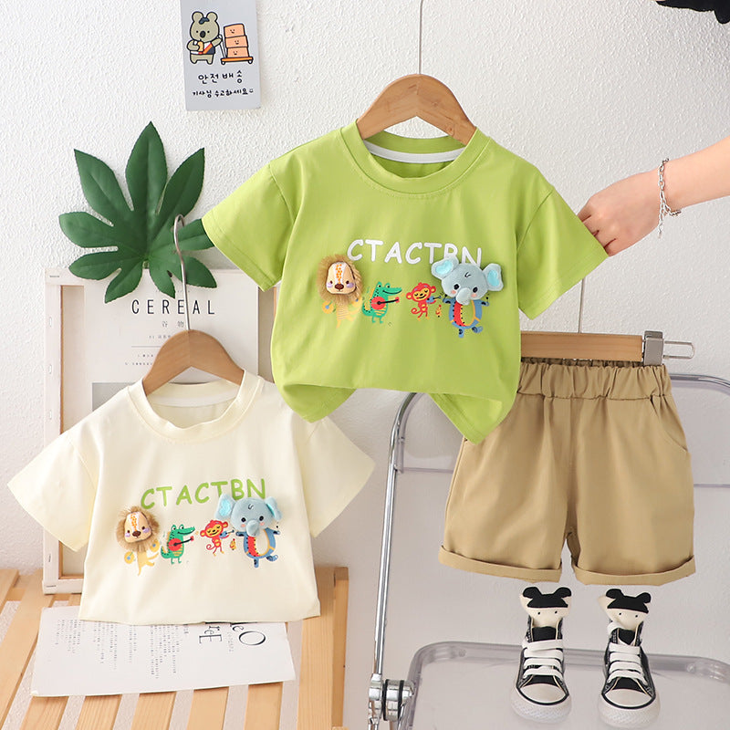 Boys 2026 Summer Cartoon 2-Piece Set