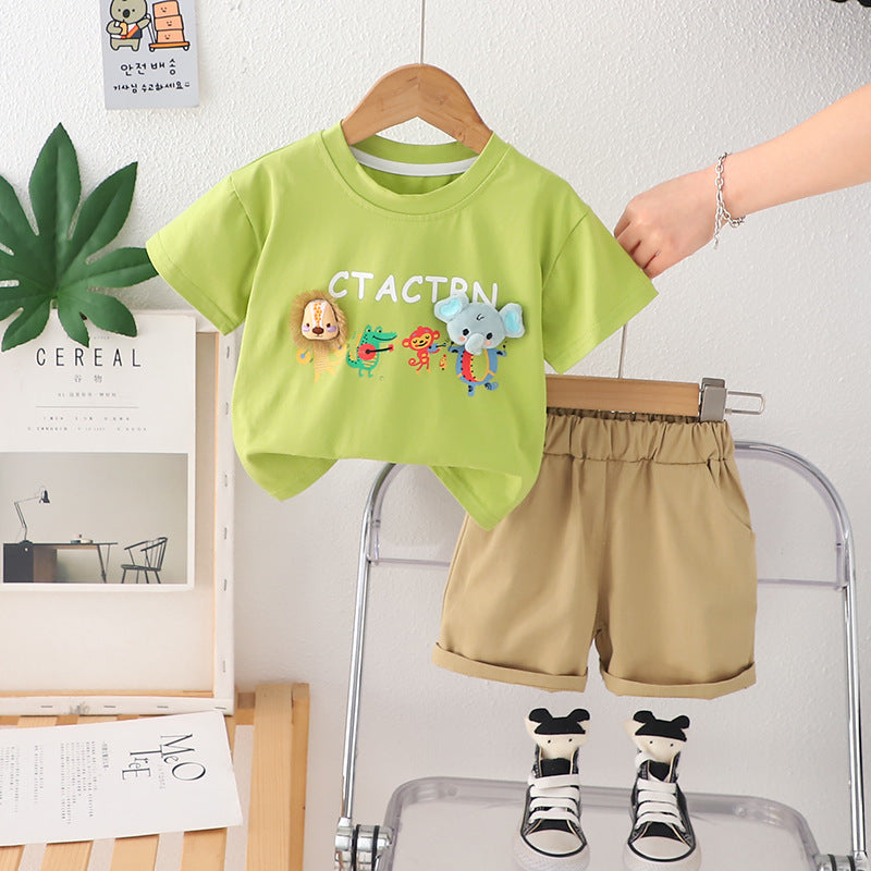 Boys 2026 Summer Cartoon 2-Piece Set