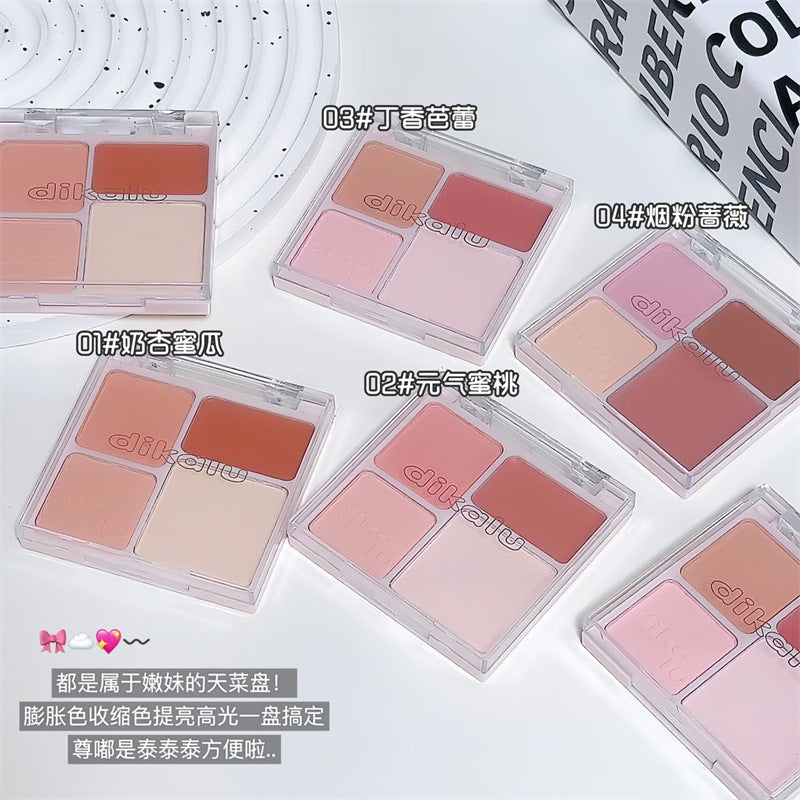 Love Light 4-Color Matte Blush & Brightening Palette