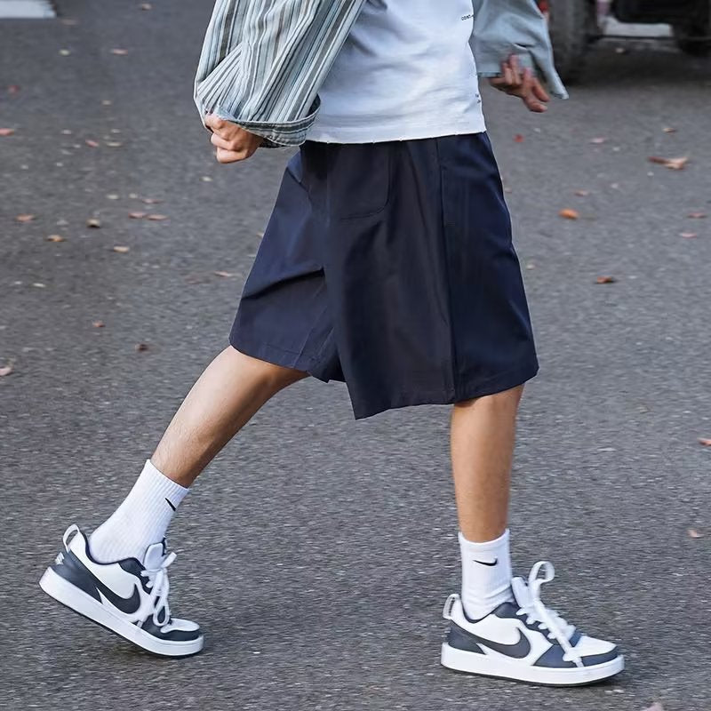 Men’s Japanese Retro Summer Loose Wide-Leg Shorts