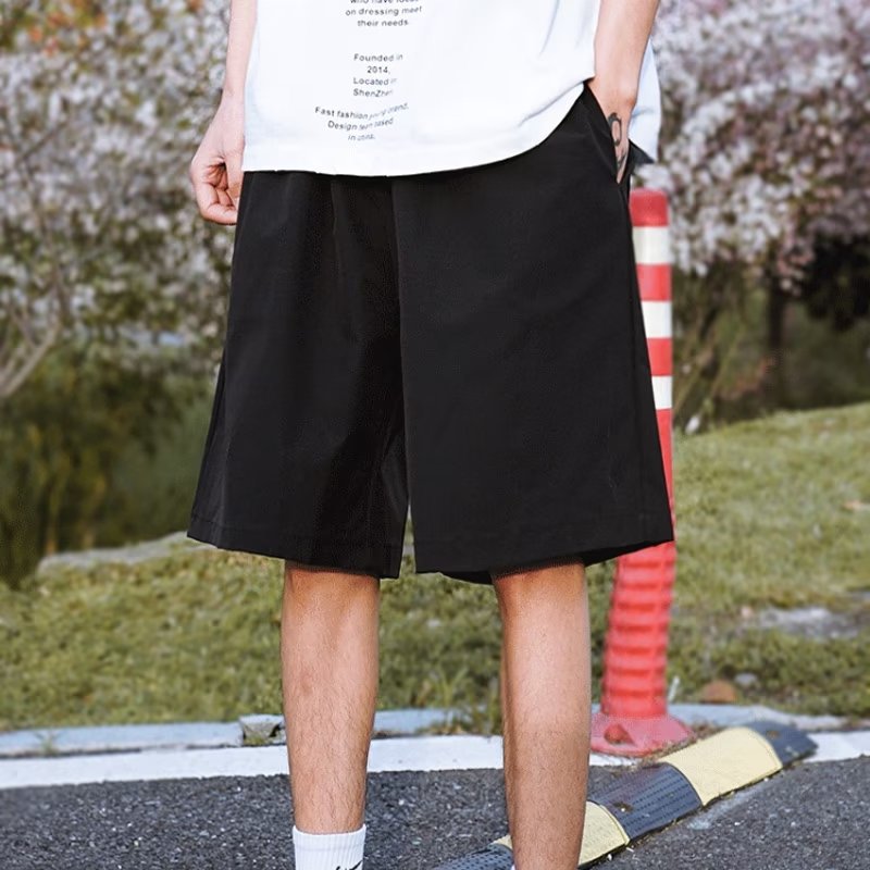 Men’s Japanese Retro Summer Loose Wide-Leg Shorts