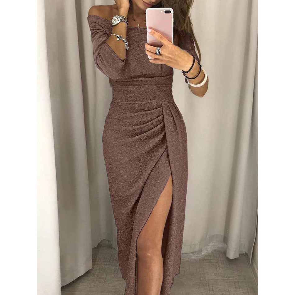 Sexy Split Shoulder Party Dress - Trendy 2026 Summer Wear Nepal