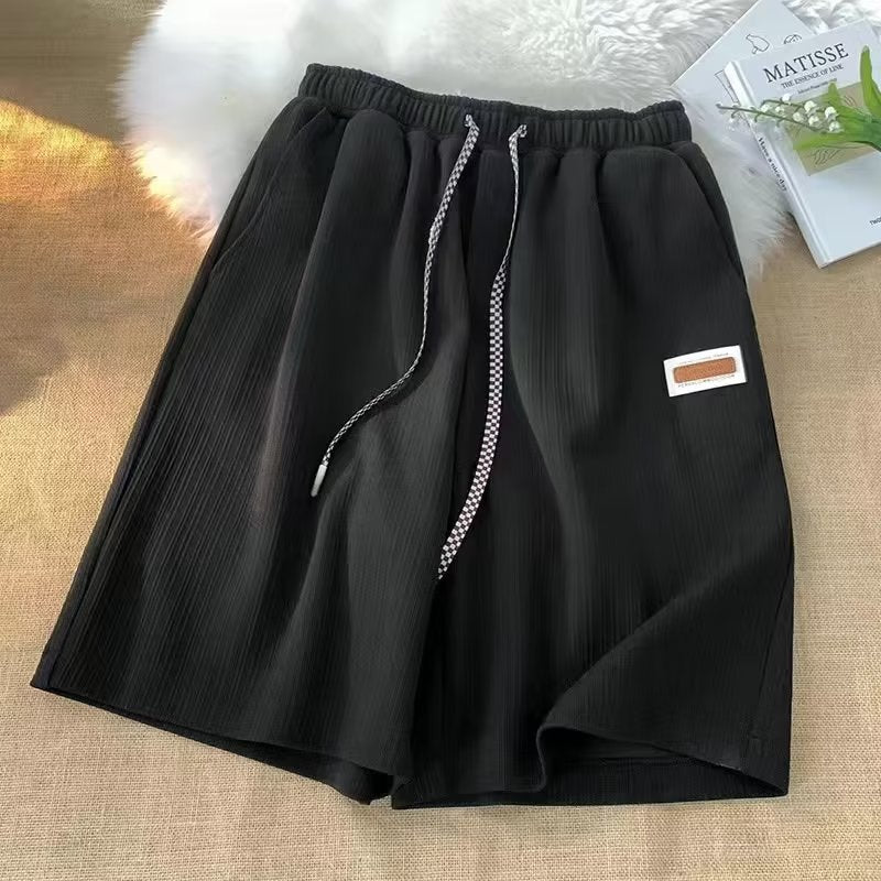 Unisex Ice Silk Summer Loose Sports & Leisure Shorts