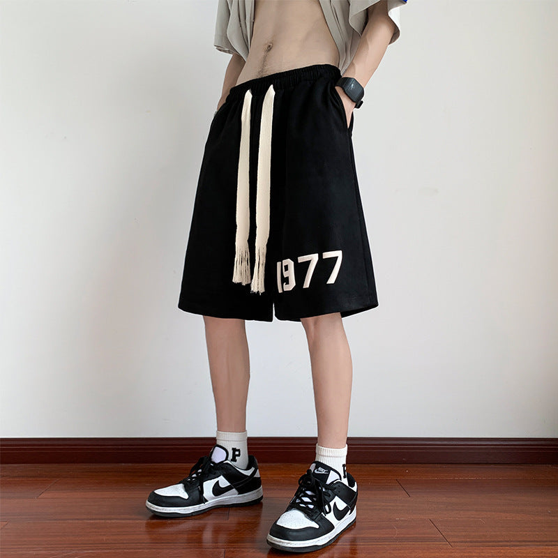 Men’s Suede Plus-Size Summer Basketball Shorts
