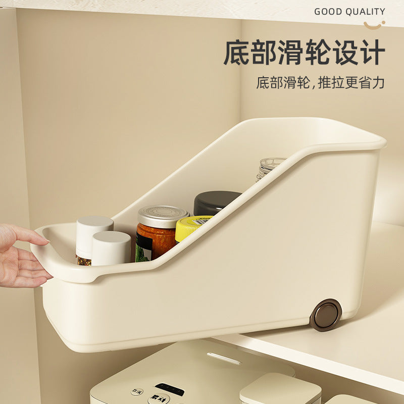 Kitchen Pot Lid Storage Rack Cabinet Plastic Organizer Box