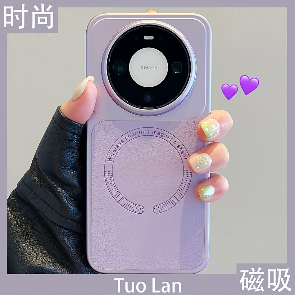 Huawei Mate 80 Pro Max Purple Leather Magnetic Case