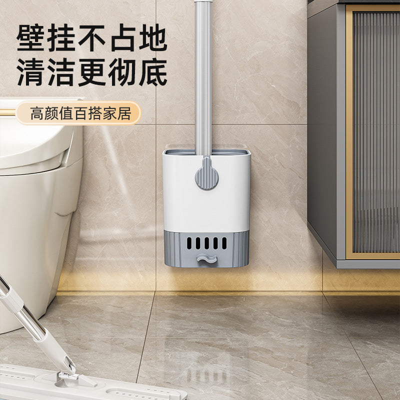Wall Mounted Toilet Brush No Dead Corners Draining Cleaner