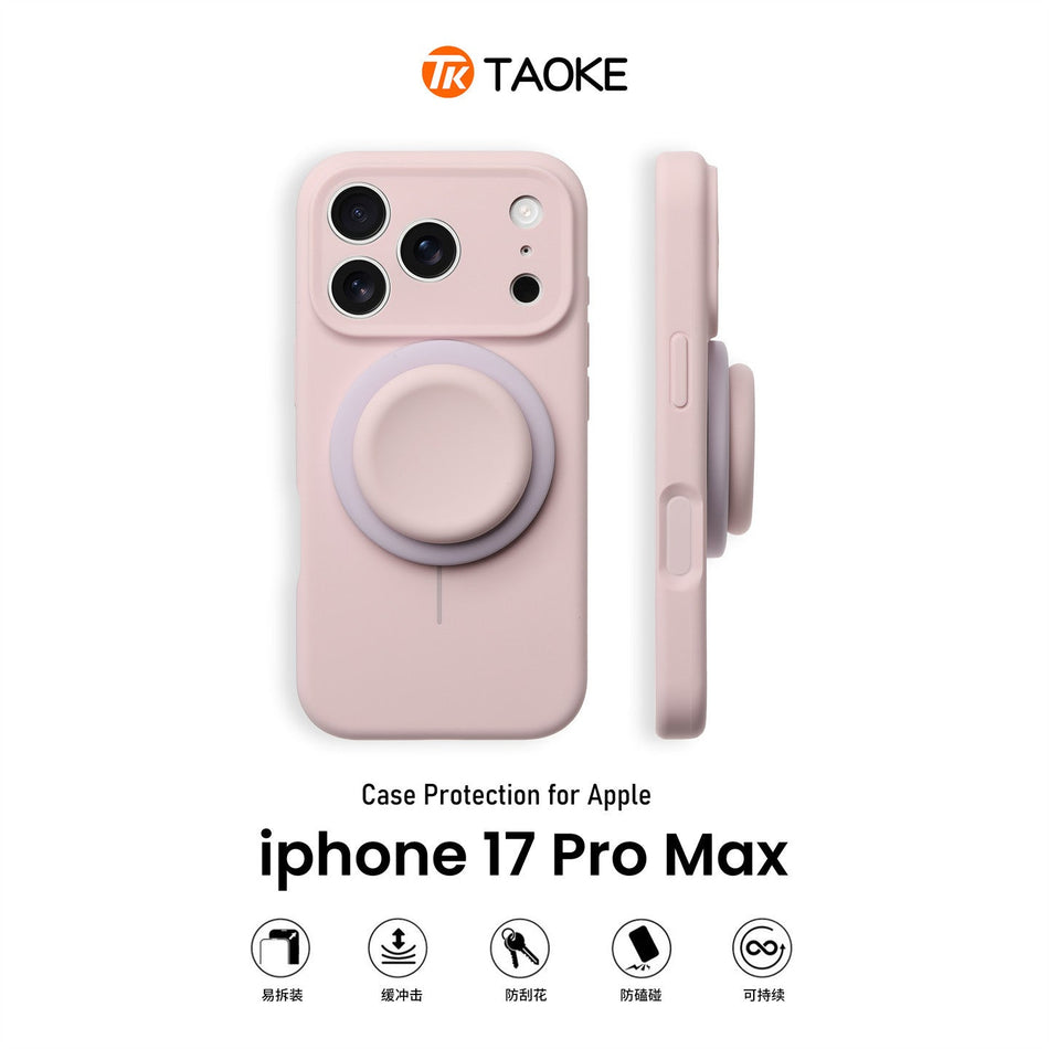 iPhone 17 Pro Max Magnetic Stand Silicone Case