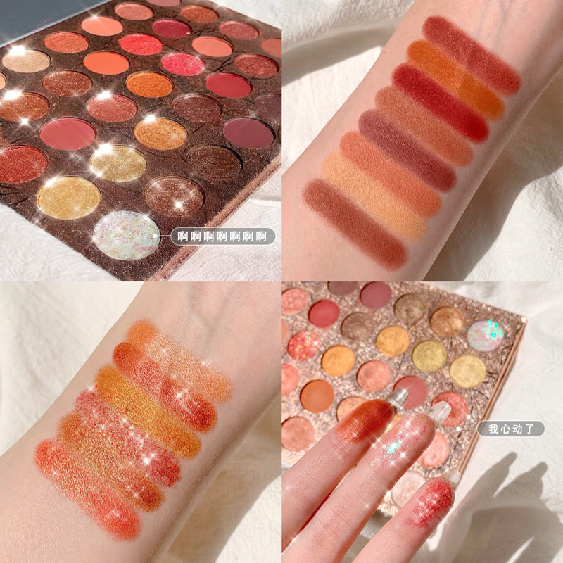 35-Color Unicorn Eyeshadow | Waterproof Matte & Glitter