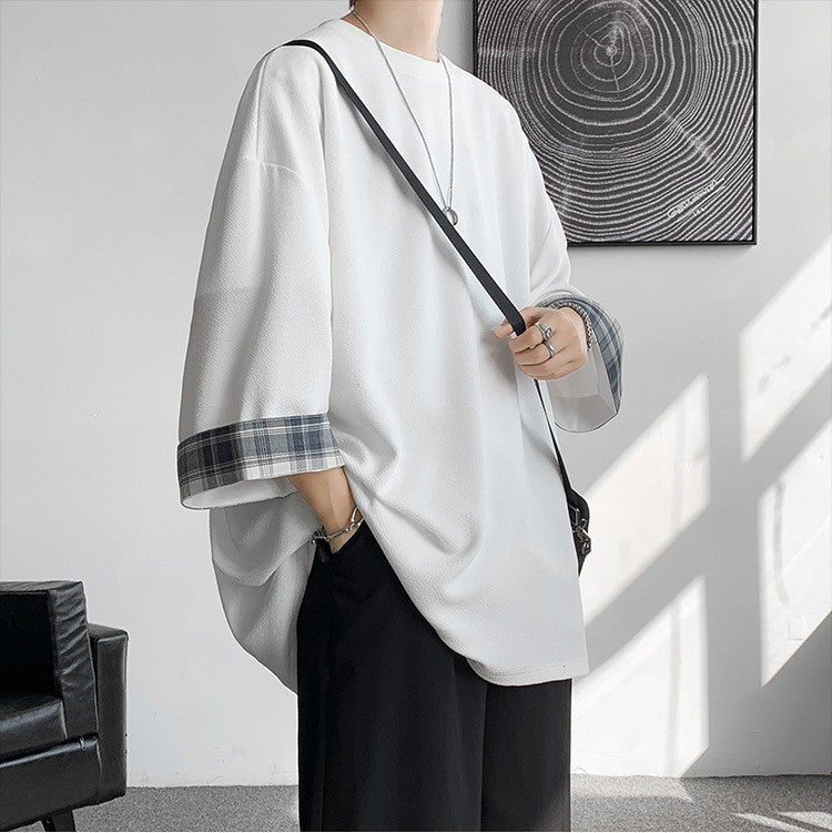 Men’s Plus Size Summer T-Shirt – Loose Hong Kong Style