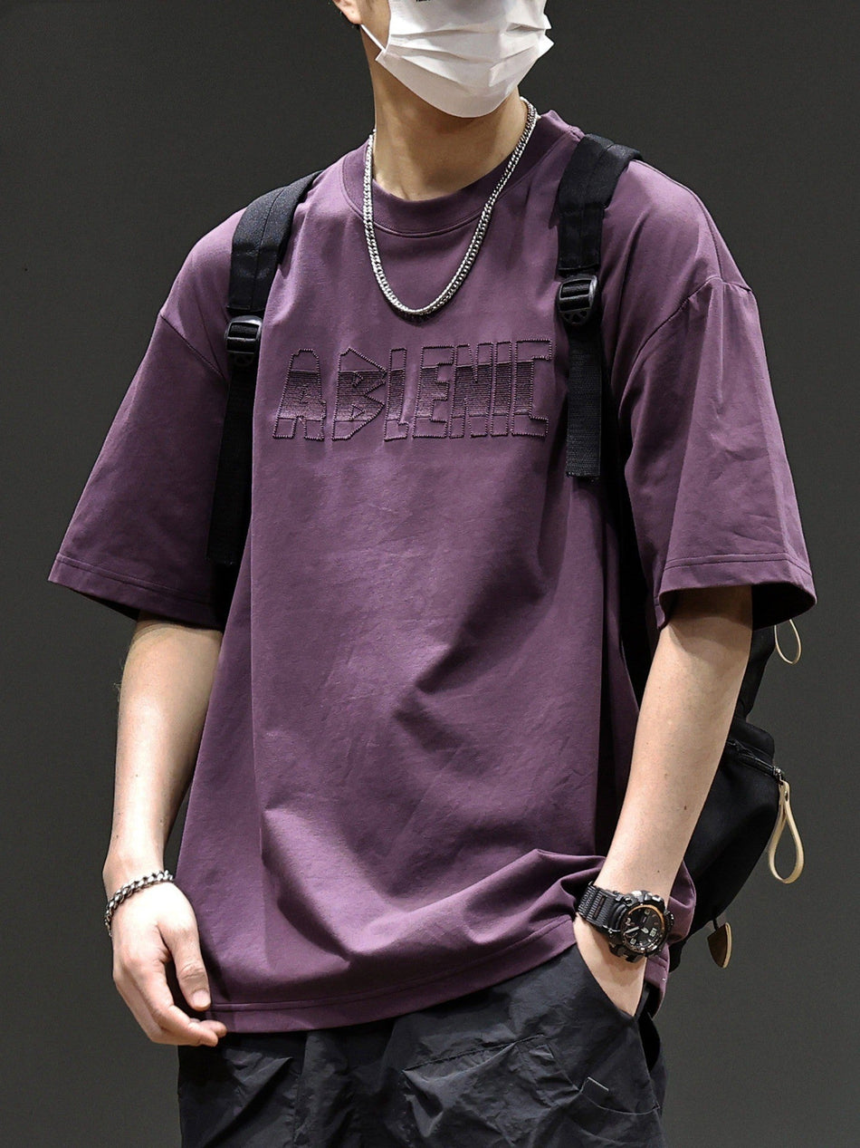 Men’s 2026 Embroidered Letter T-Shirt – Loose Summer Fit