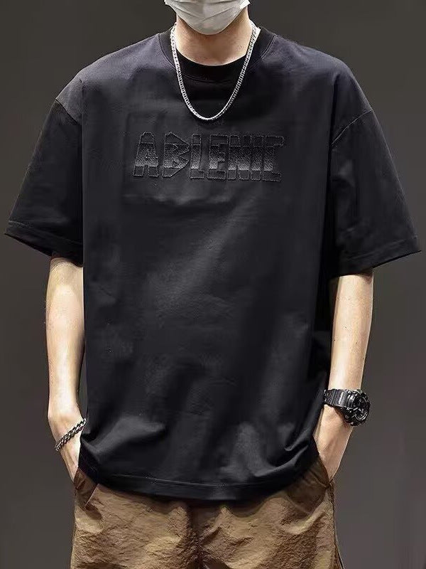 Men’s 2026 Embroidered Letter T-Shirt – Loose Summer Fit