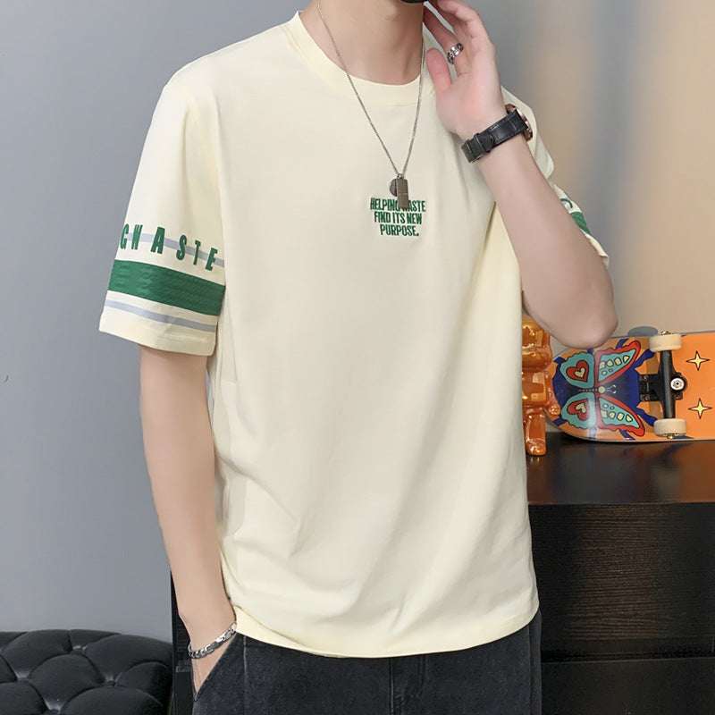 Men’s 2024 Slim-Fit Summer T-Shirt – Trendy Hong Kong Style