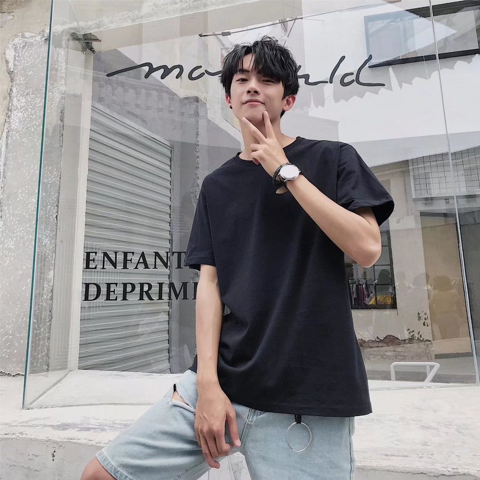 Men’s Cec Loose Hip-Hop T-Shirt – Korean Style Trendy